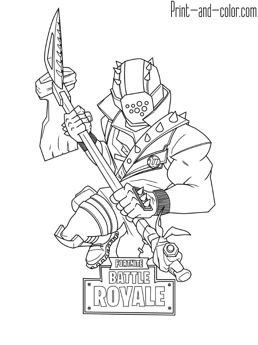 Printable Fortnite Coloring Pages