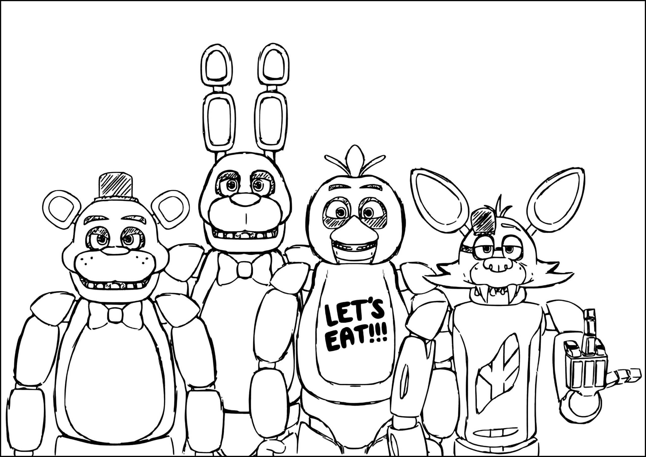 Five Nights At Freddy's Free Coloring Pages