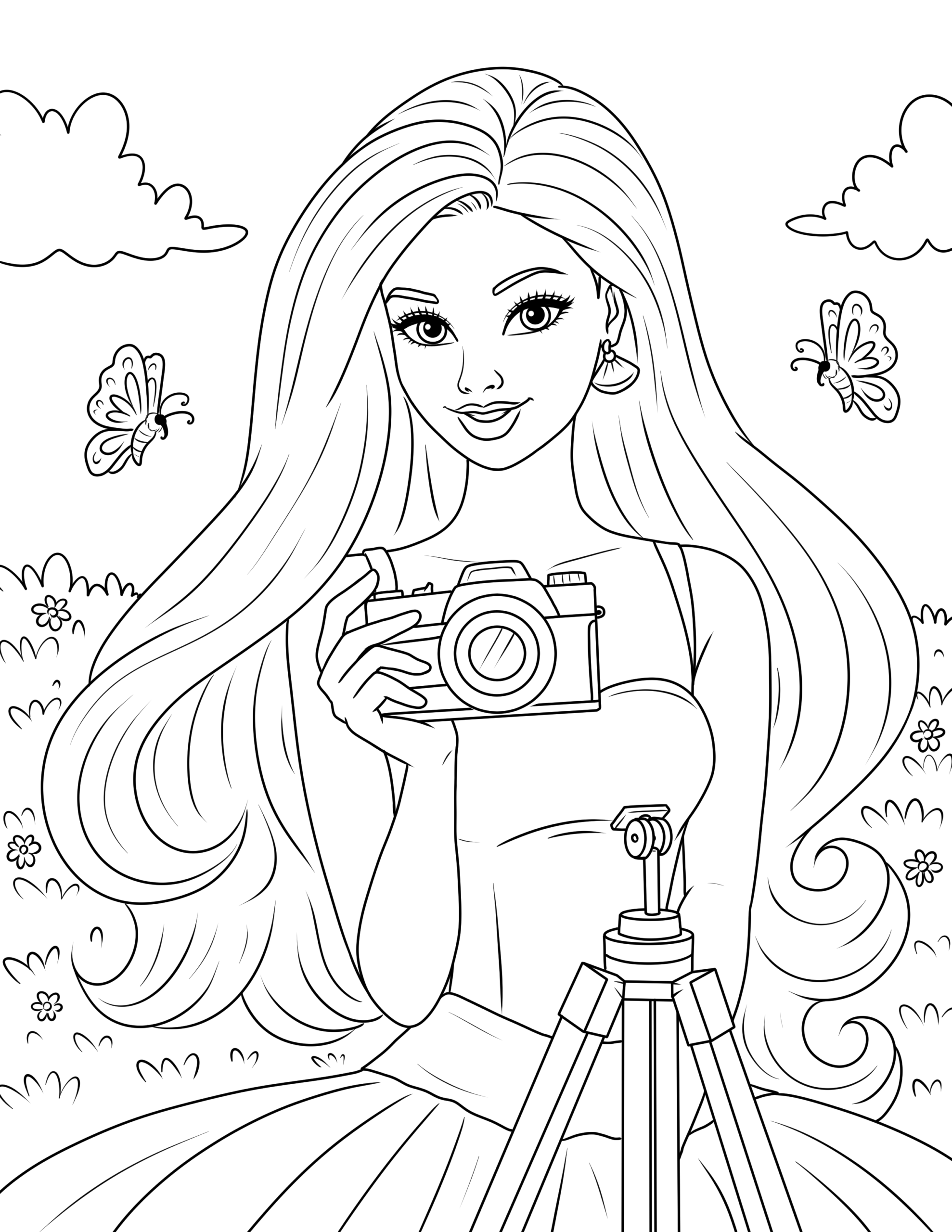 Barbie Coloring Page Free