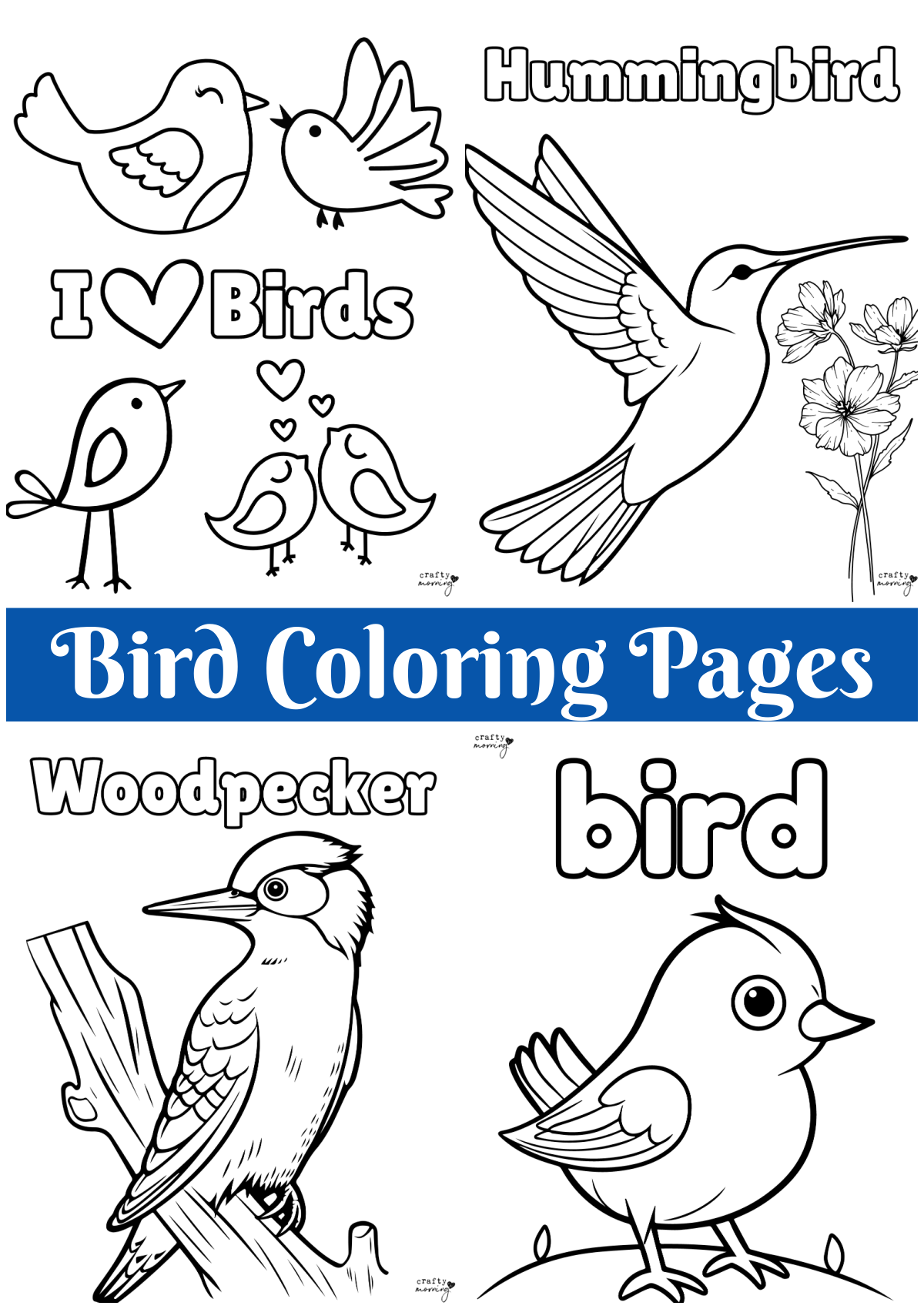 Birds Printable Coloring Pages
