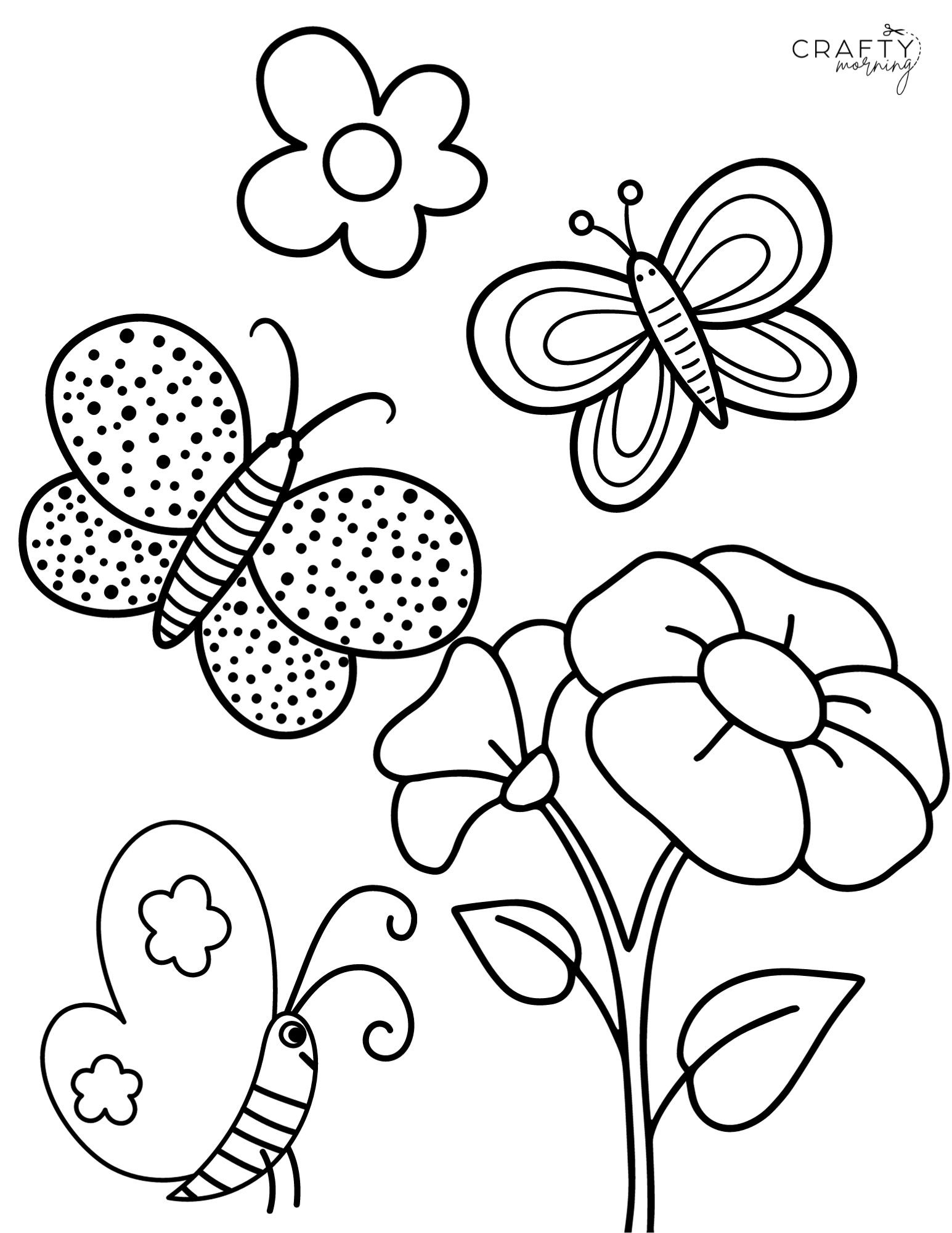 Butterfly Coloring Pages Printable Free