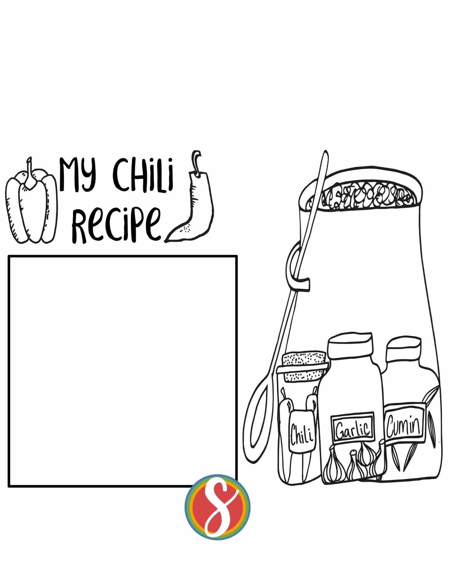 Free Chili Coloring Pages Stevie Doodles