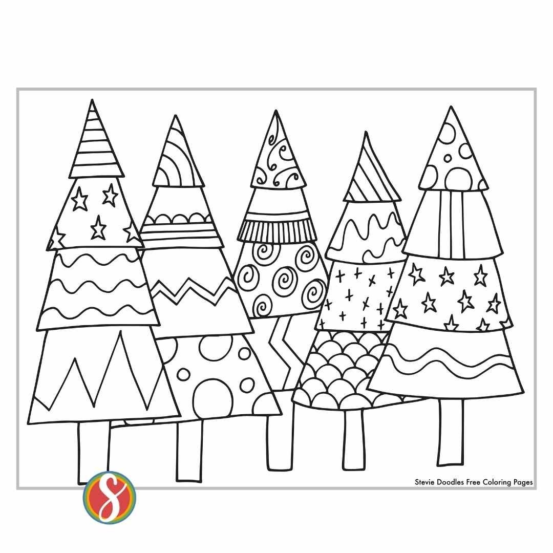 Free Christmas Tree Coloring Pages