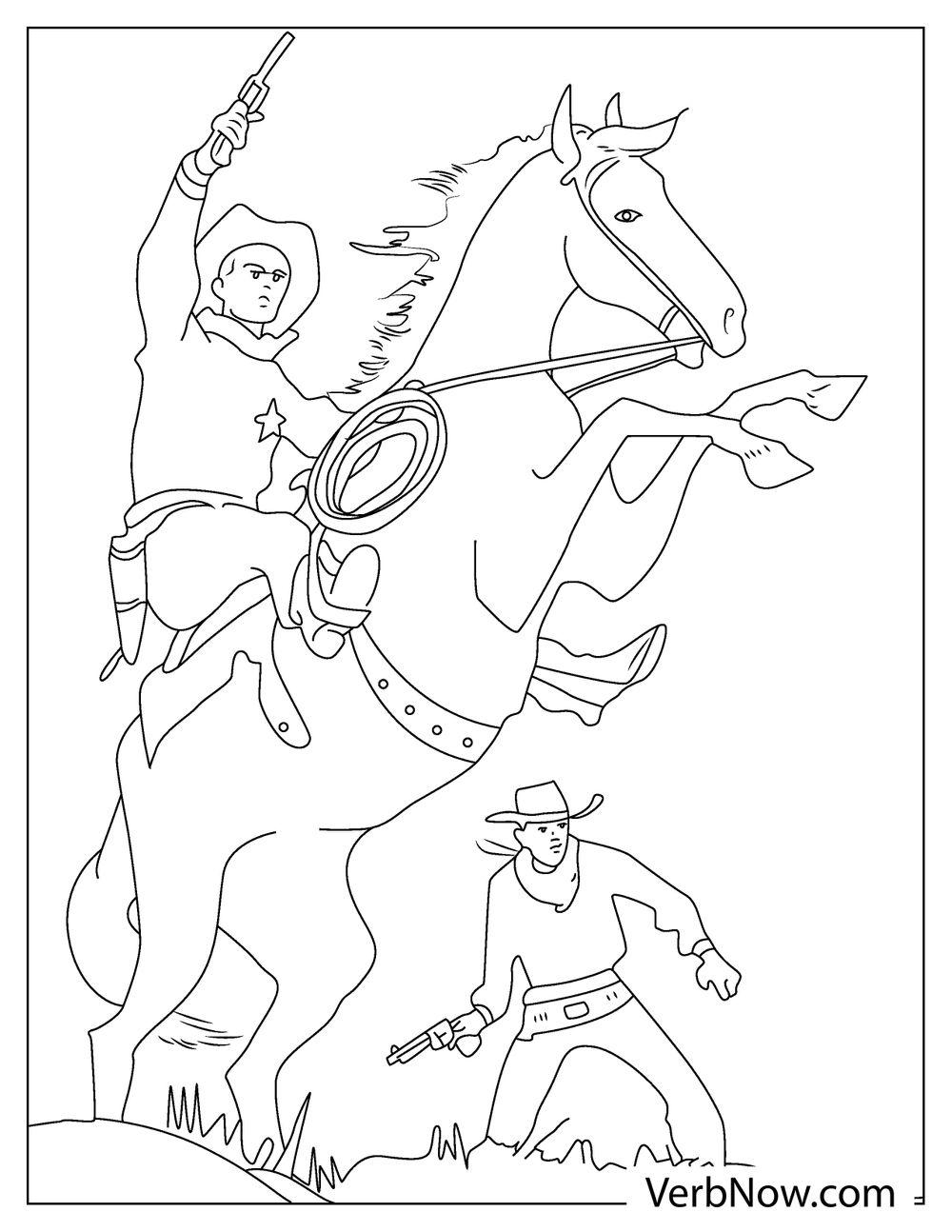 Cowboy Coloring Pages Printable