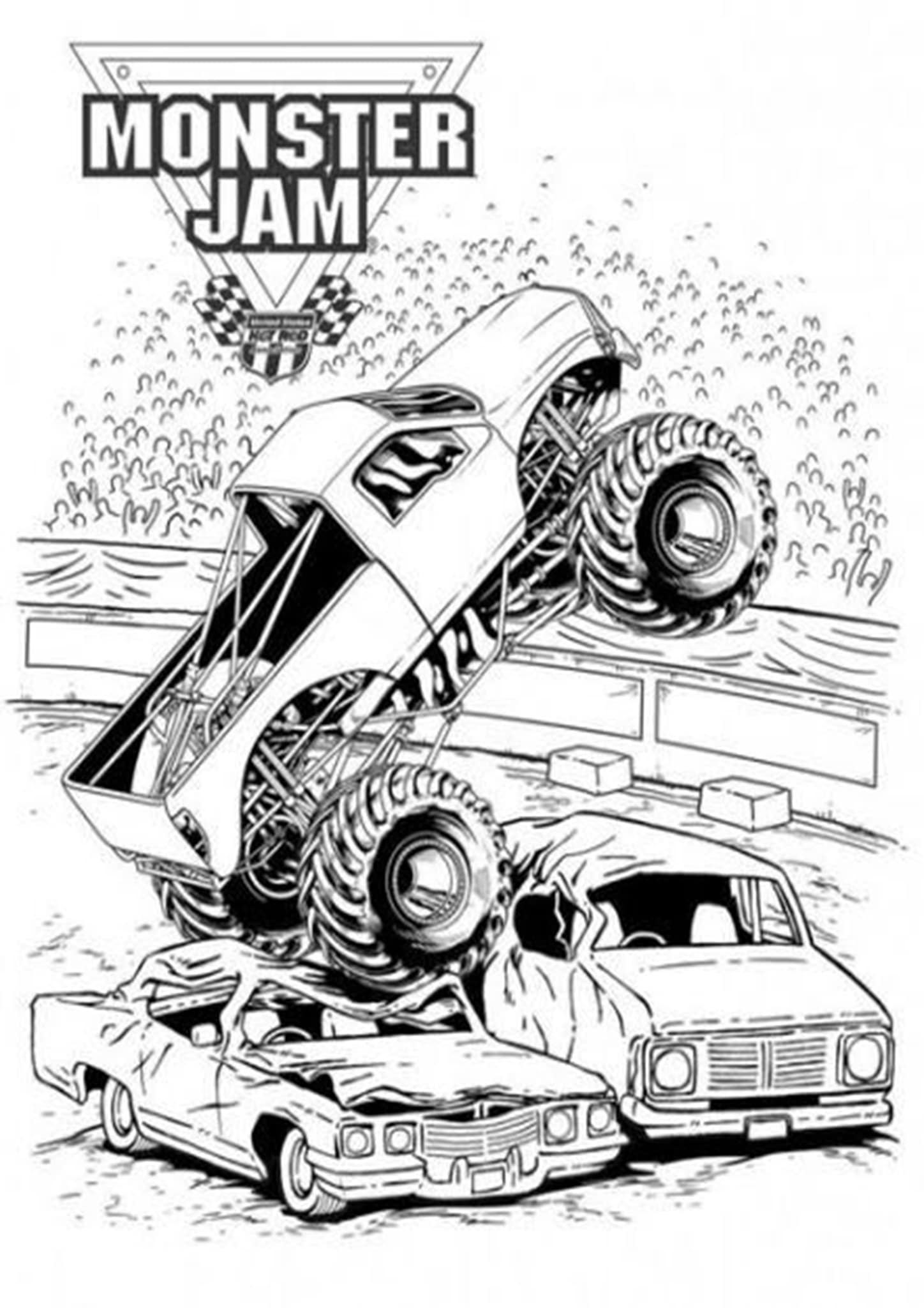 Printable Coloring Pages Monster Trucks
