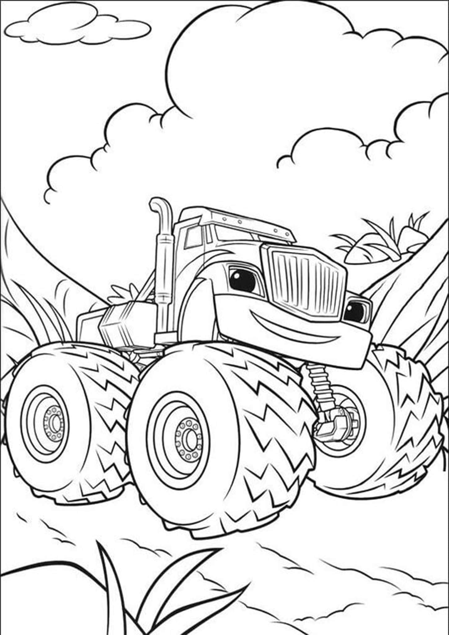 Free Coloring Pages Of Monster Trucks