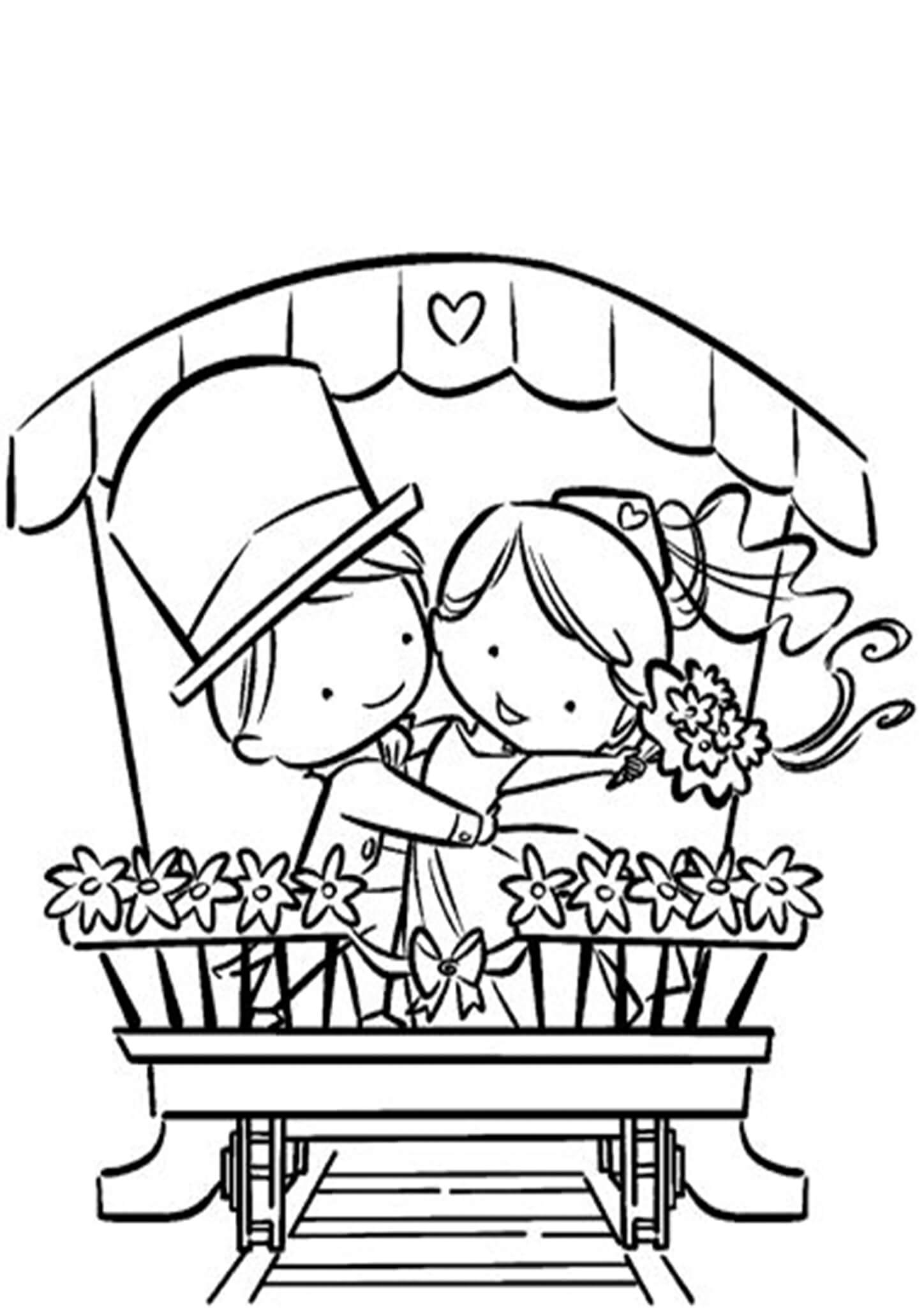Printable Wedding Coloring Book Pages