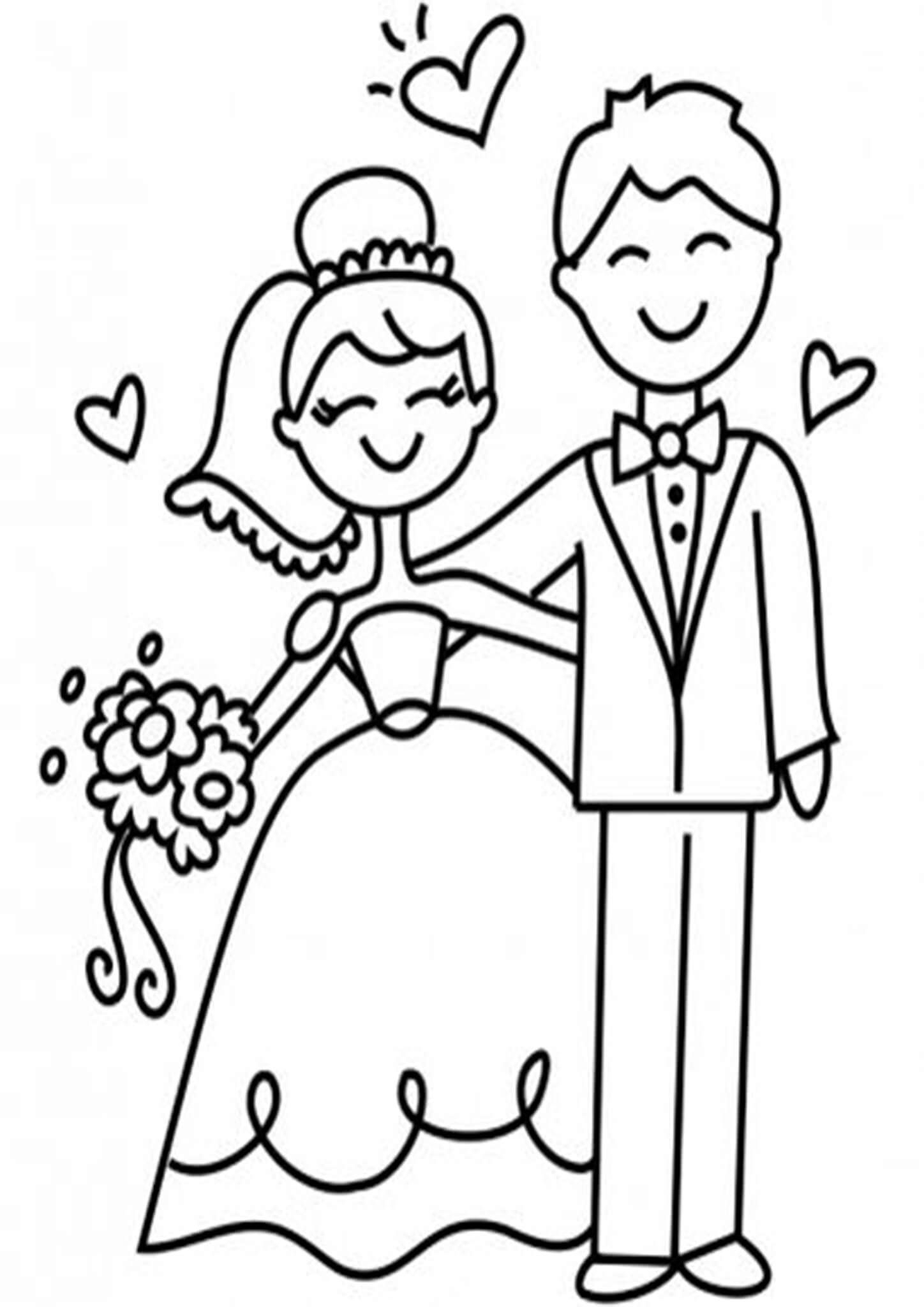 Wedding Coloring Book Pages Free