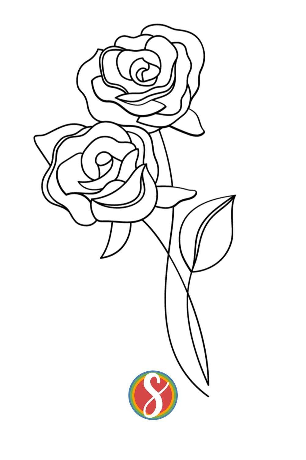 Free Coloring Pages Of Roses