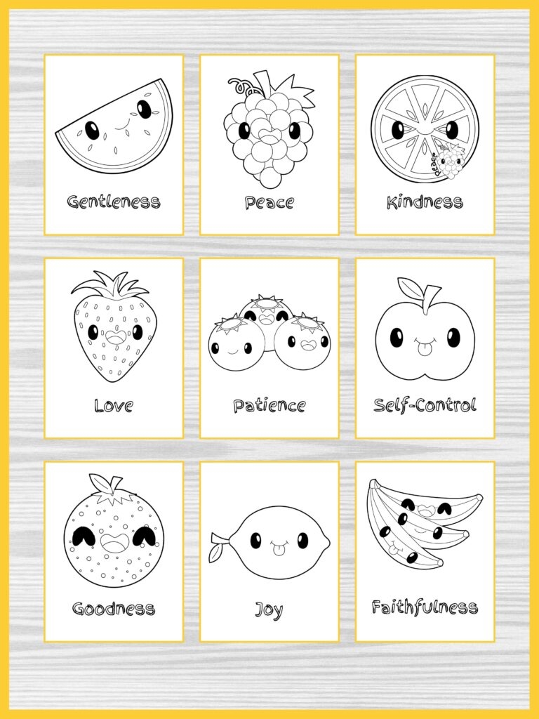 Free Fruit Of The Spirit Printables For Kids Healing Home
