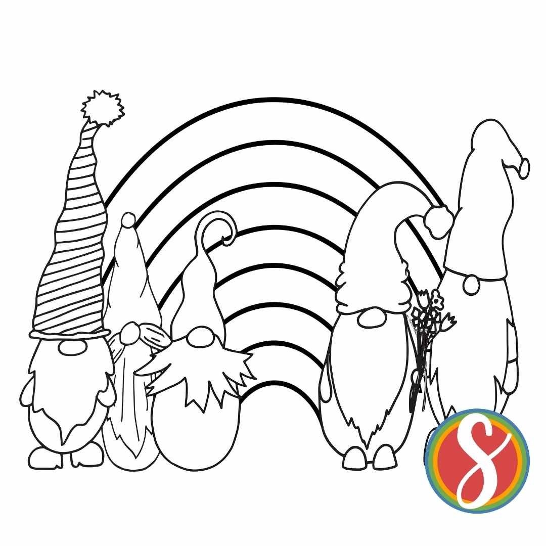 Free Gnome Coloring Pages
