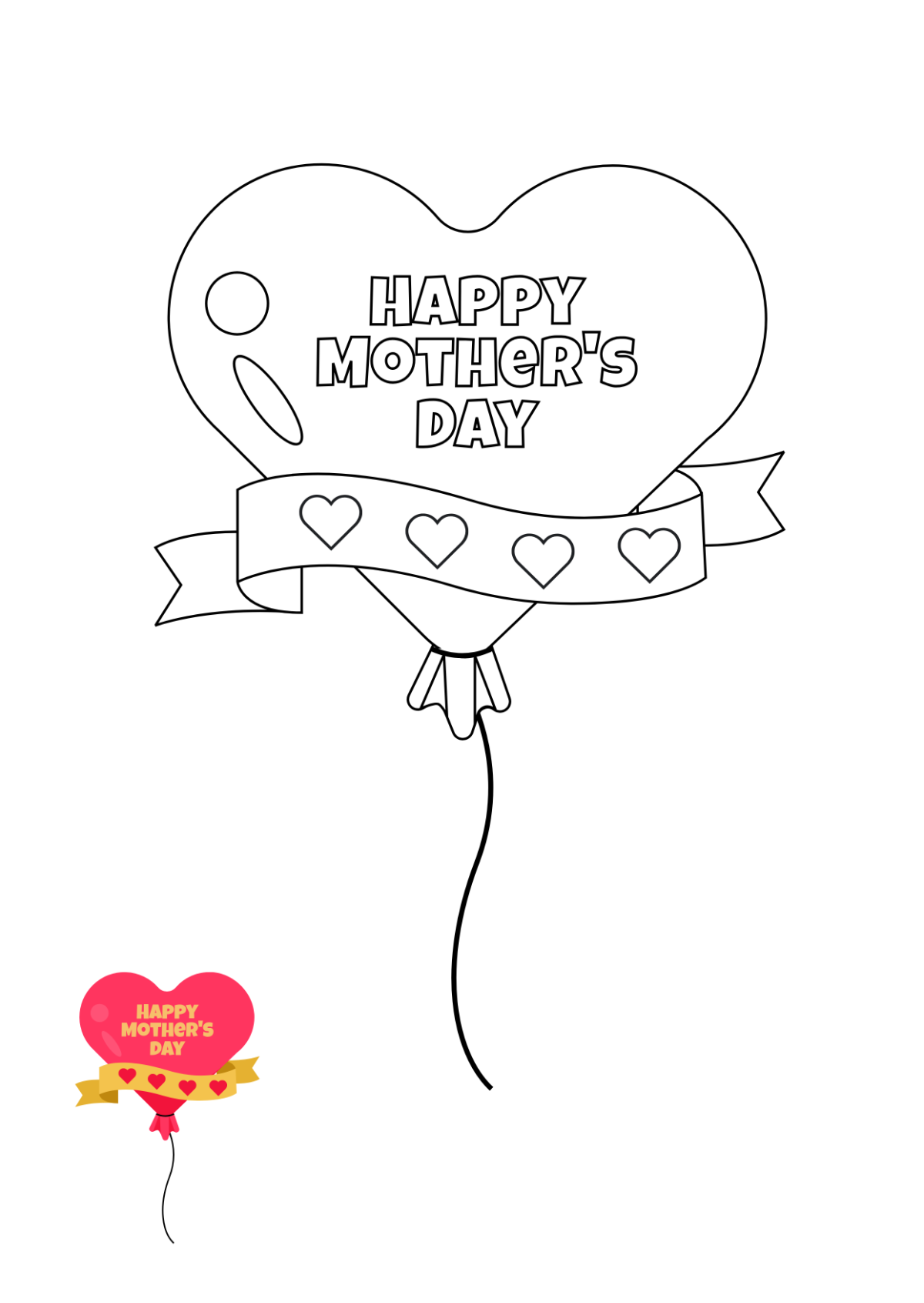 Free Mother's Day Coloring Pages