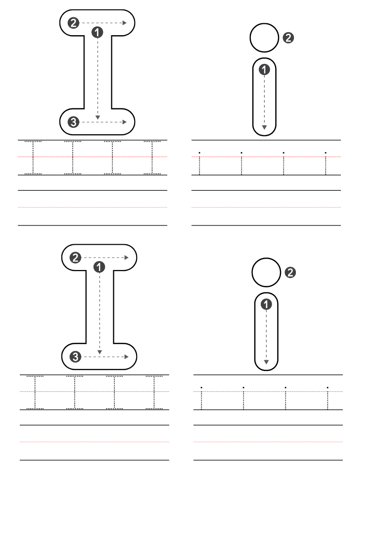 Free Letter I Coloring Pages Printable PDF