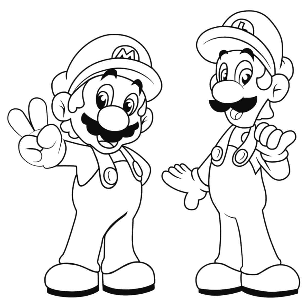Printable Mario Coloring Page