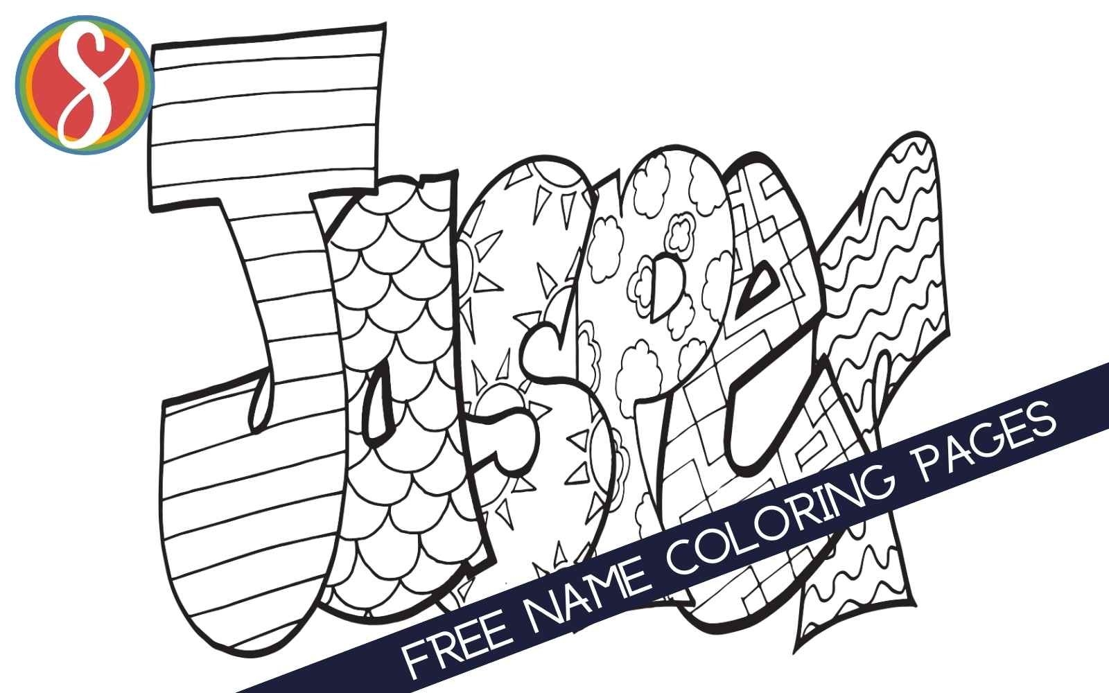 Free Name Coloring Pages Stevie Doodles Worksheets Library