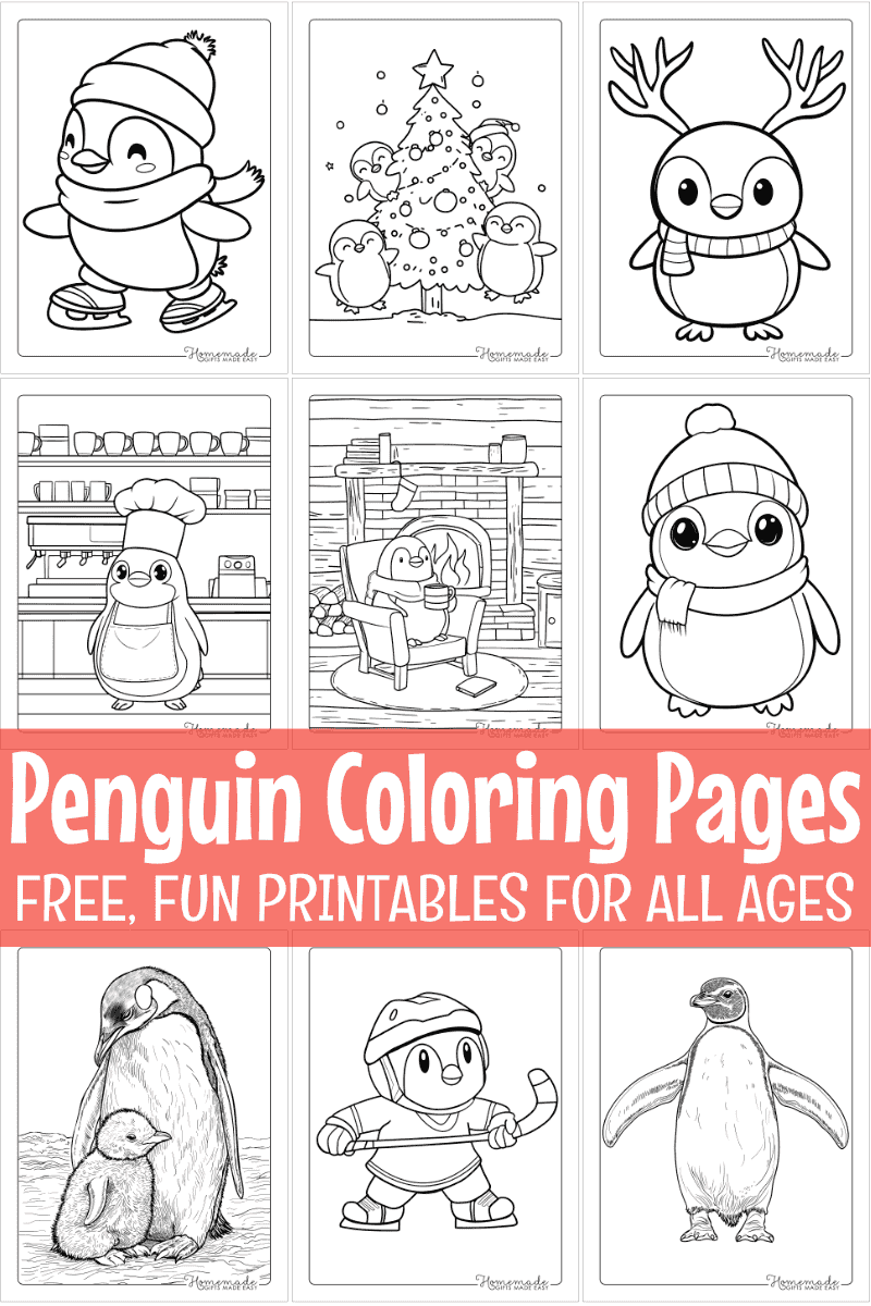 Penguin Coloring Pages Printable