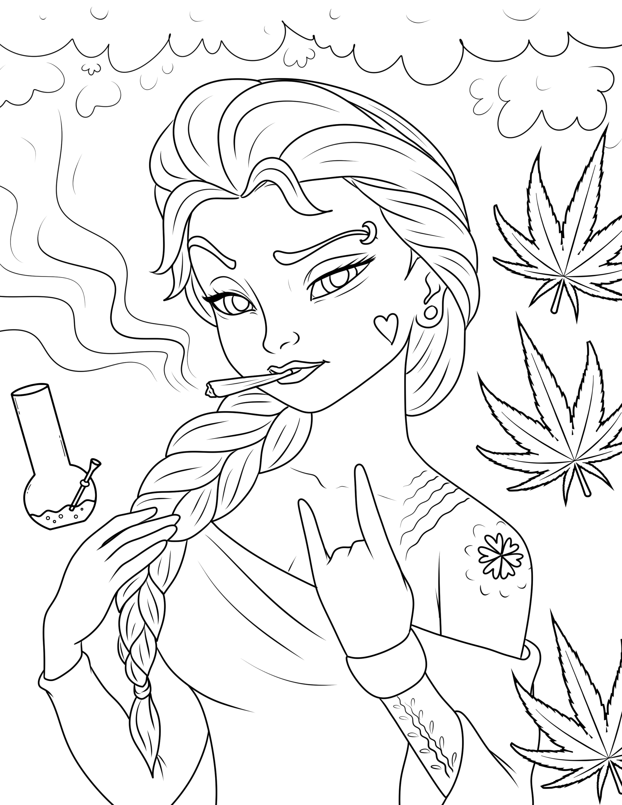 Free Princess Stoner Coloring Pages