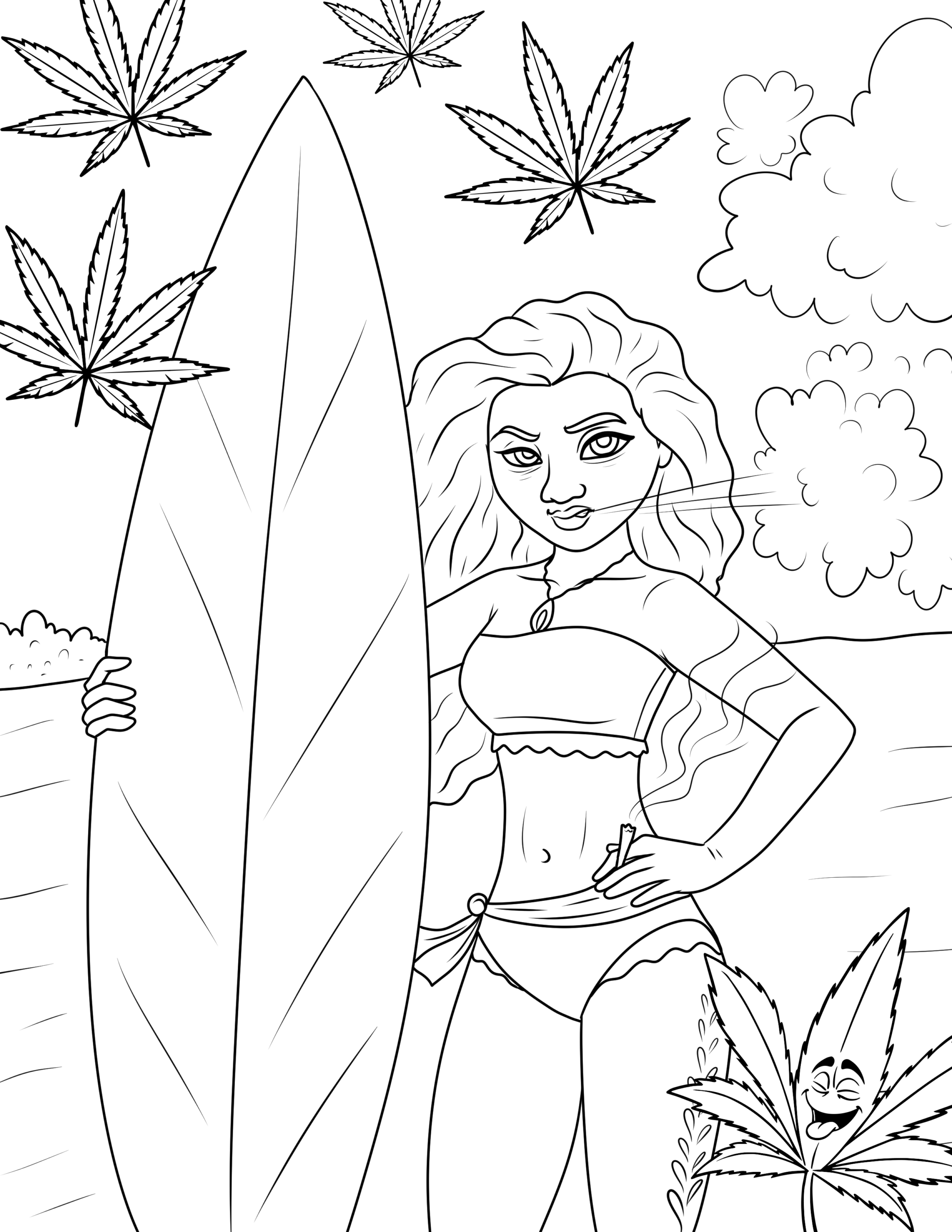 Free Princess Stoner Coloring Pages