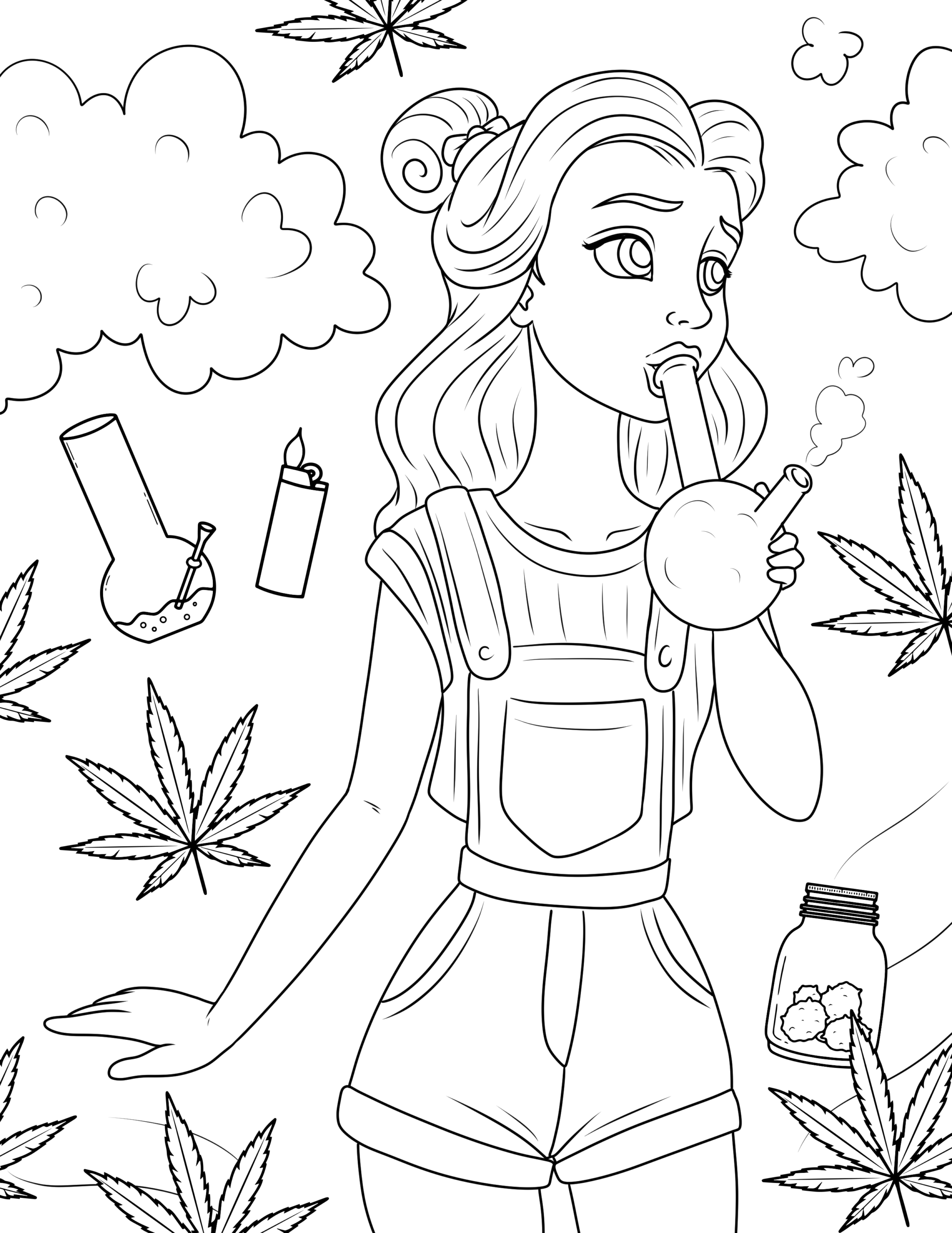 Princess Stoner Coloring Pages Printable
