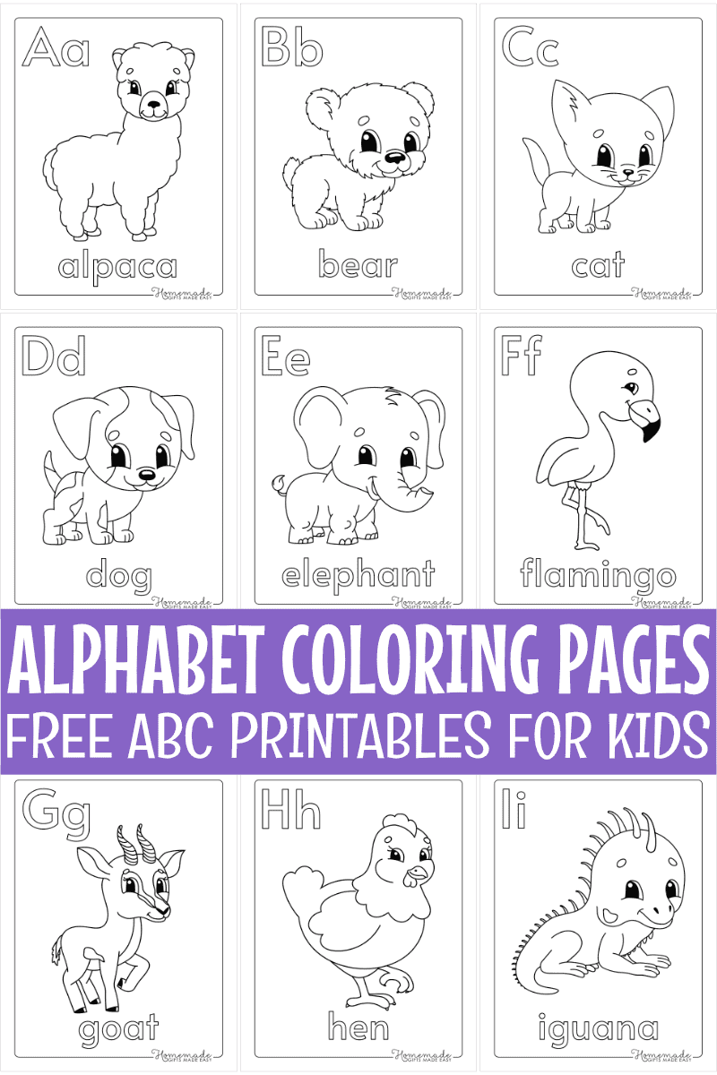 Alphabet Letters Coloring Pages Printable