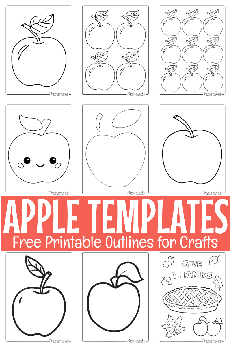 Apple Printable Coloring Pages