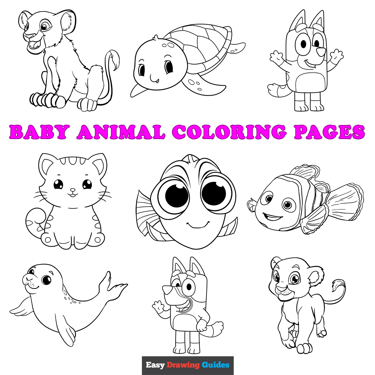 Free Coloring Book Pages Of Animals