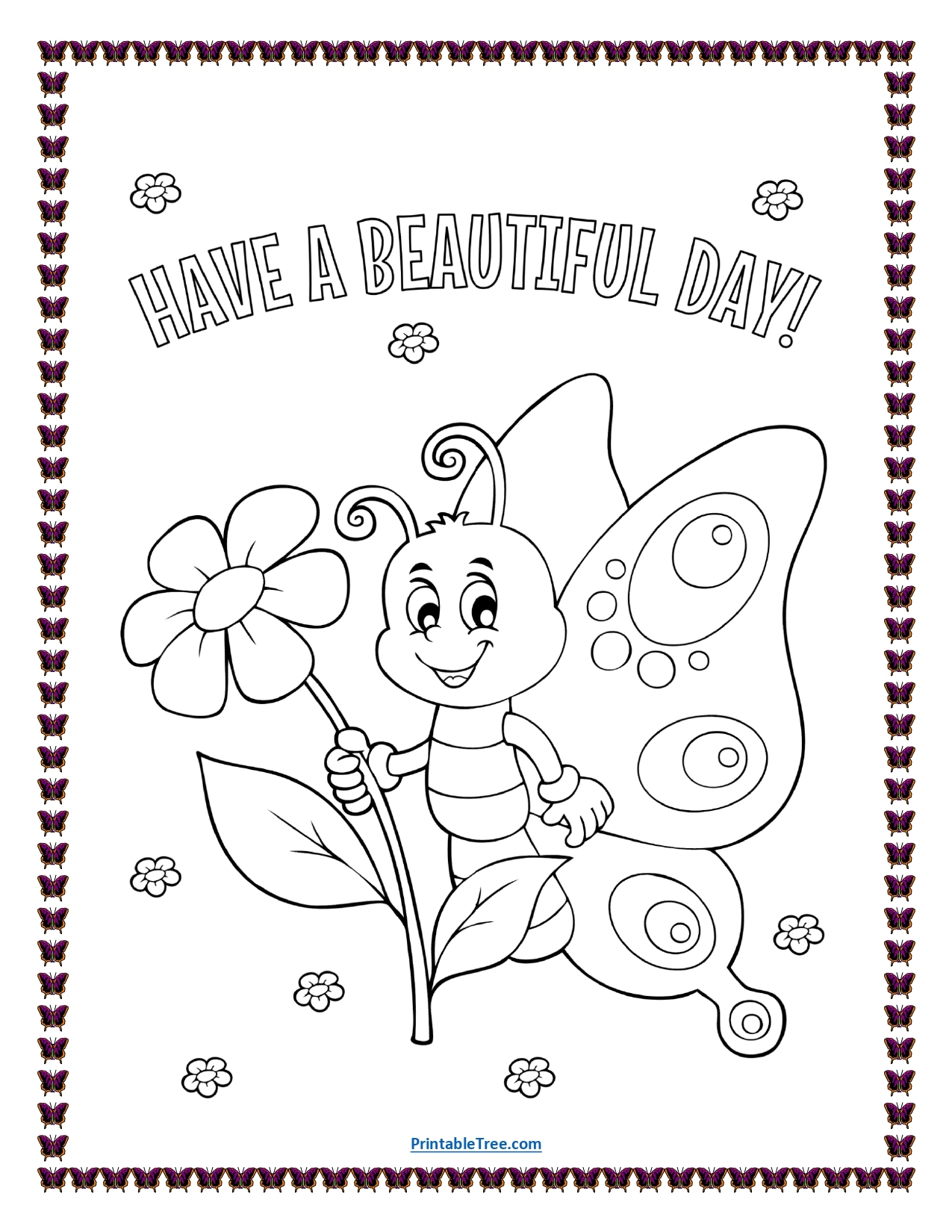 Butterfly Coloring Pages Free Printable