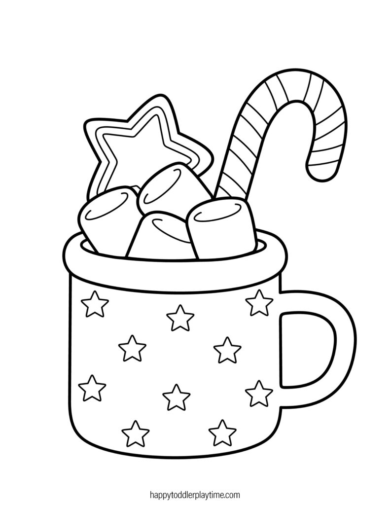 Printable Candy Cane Coloring Pages