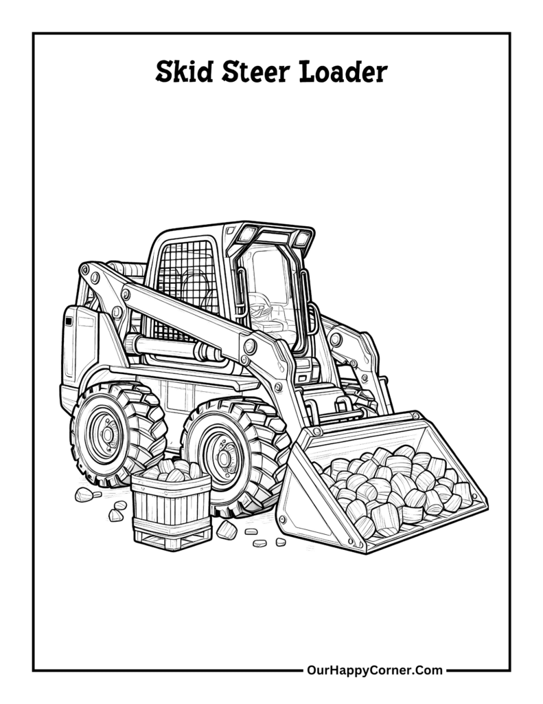 Free Printable Construction Vehicle Coloring Pages Our Happy Corner