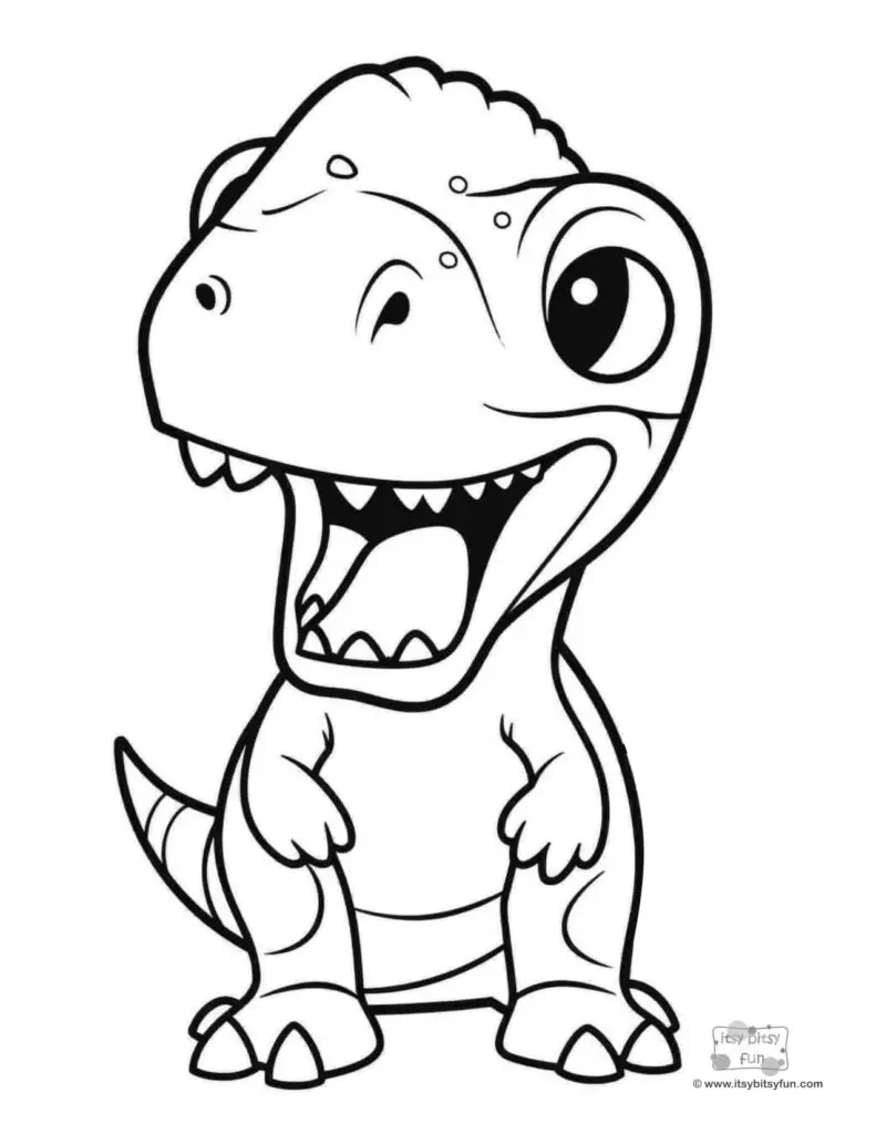 free printable dinosaur coloring pages itsy bitsy fun