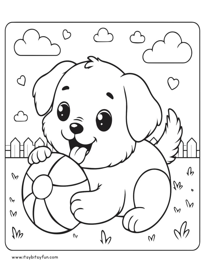 Printable Coloring Pages Puppies