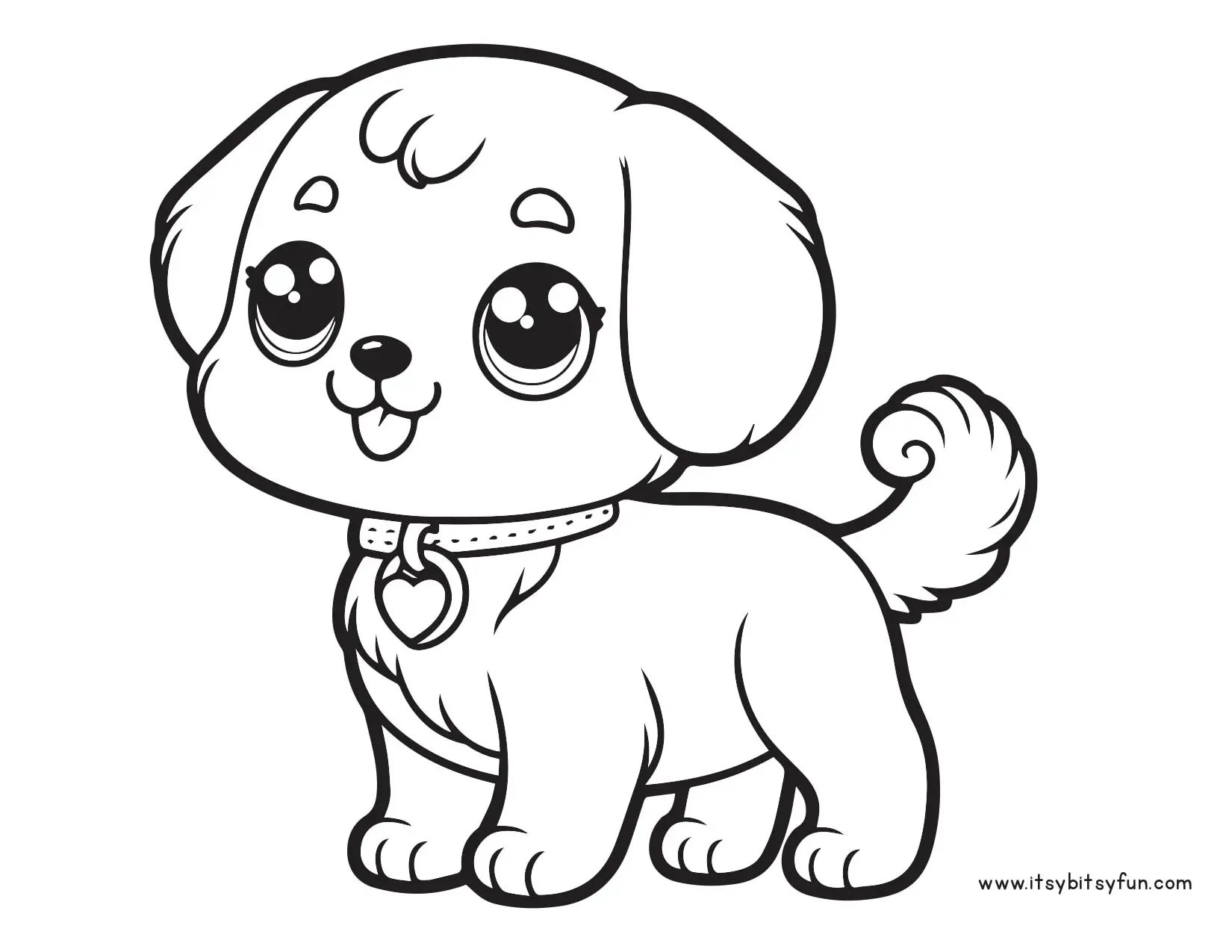 free printable dog coloring pages for kids itsy bitsy fun