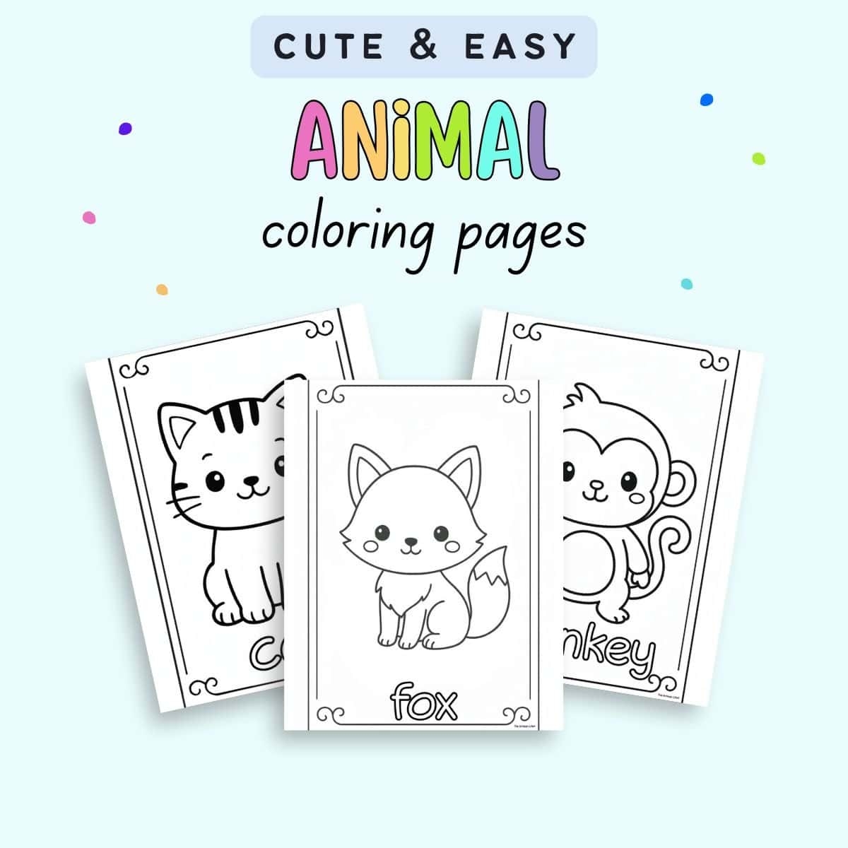 Printable Cute Animal Coloring Pages