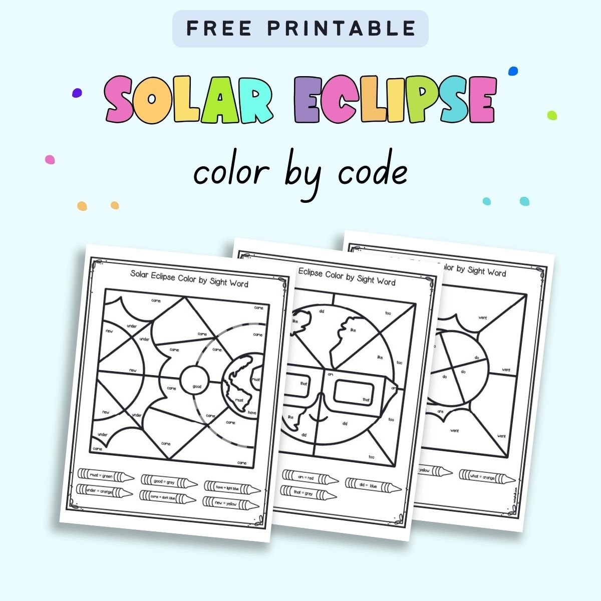 Solar Eclipse Coloring Pages Printable