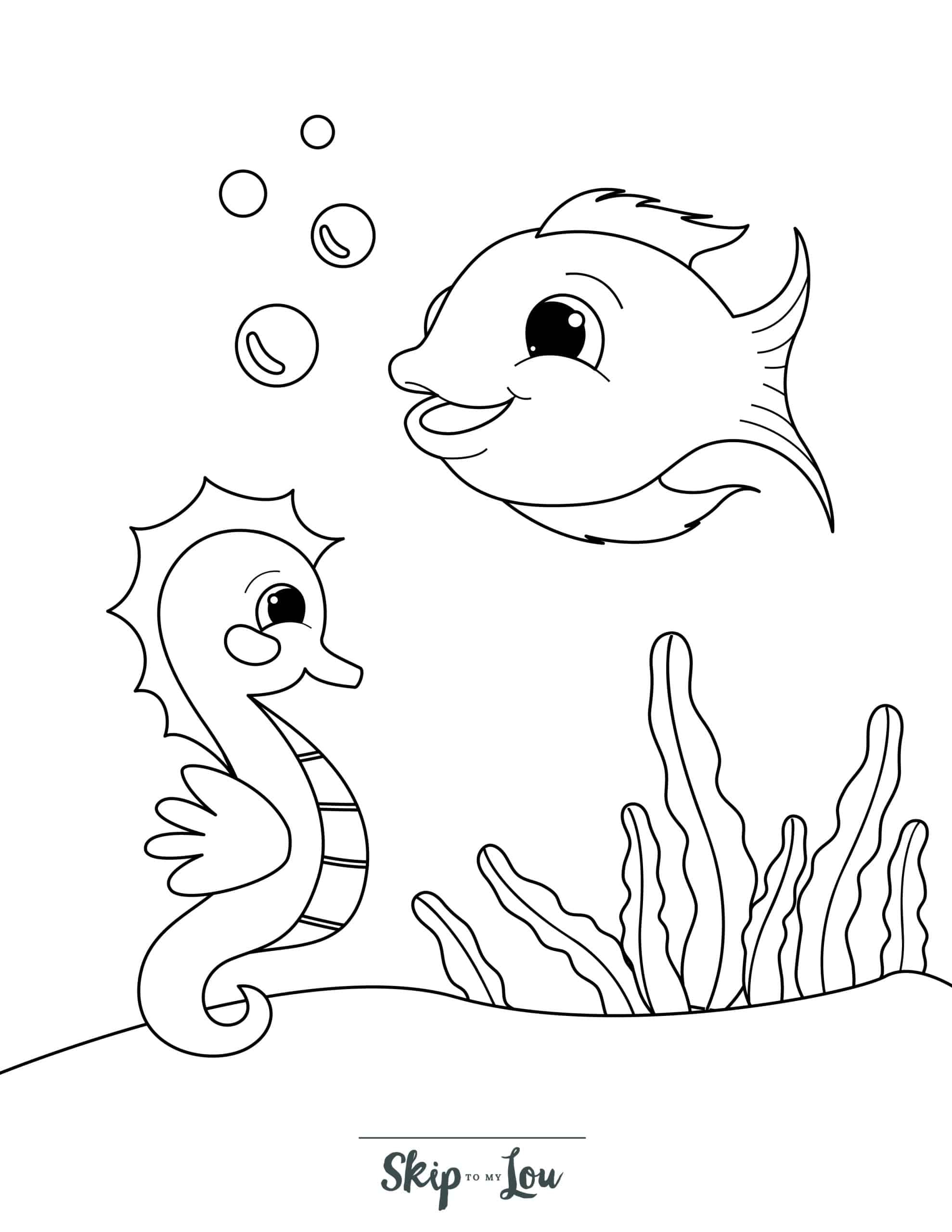 Fish Color Pages Printable