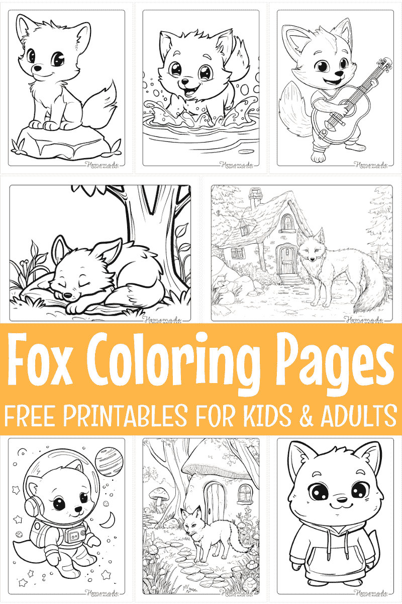 Free Fox Coloring Pages
