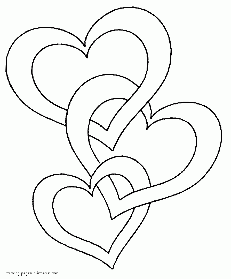Printable Coloring Pages Of Hearts