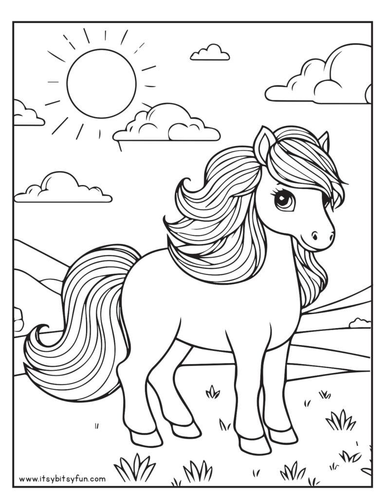 Horse Printable Coloring Pages