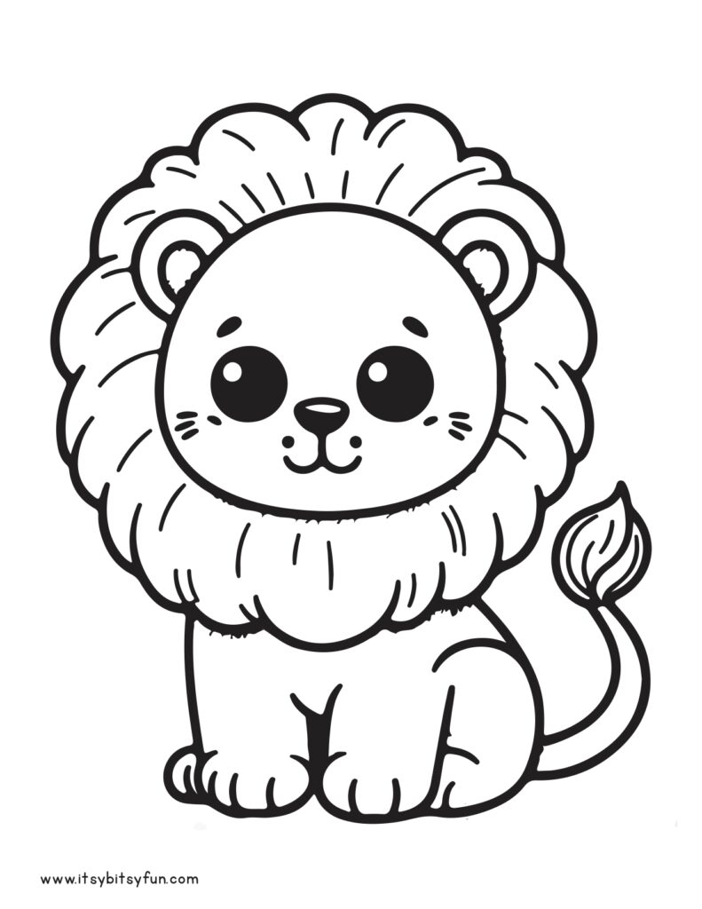 Free Printable Lion Coloring Pages For Kids Itsy Bitsy Fun