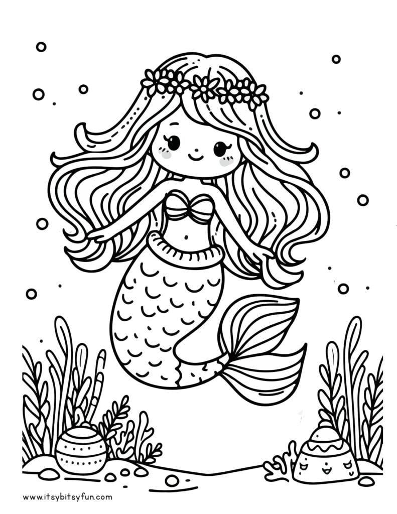 Free Printable Coloring Pages Of Mermaids
