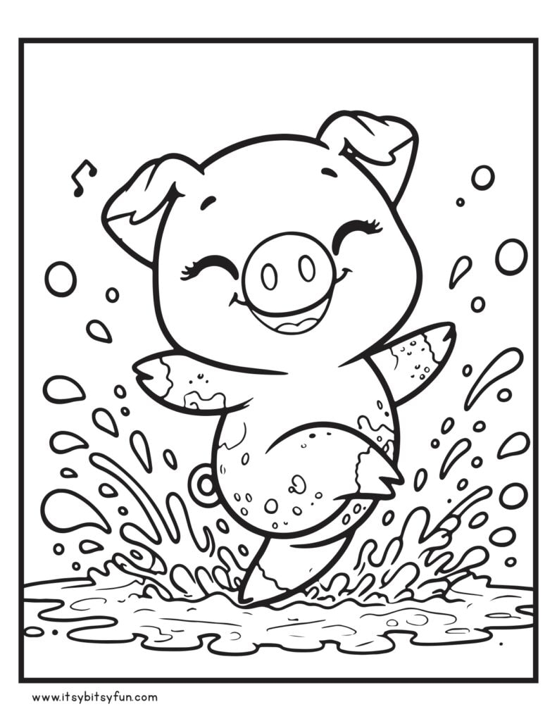 Free Printable Pig Coloring Pages For Kids Itsy Bitsy Fun