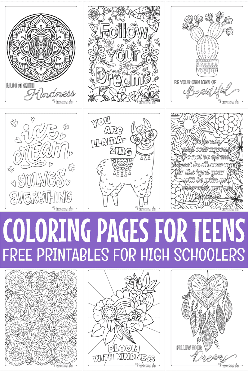 free printable preppy coloring pages for teens and adults