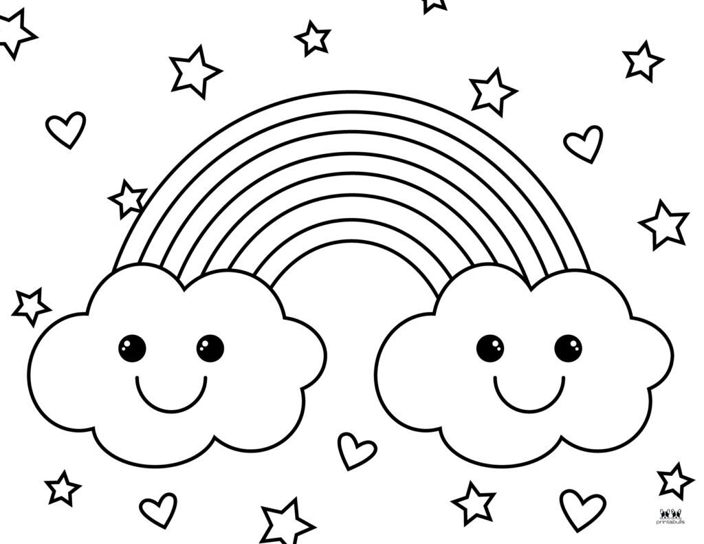 Rainbow Coloring Pages Free Printable