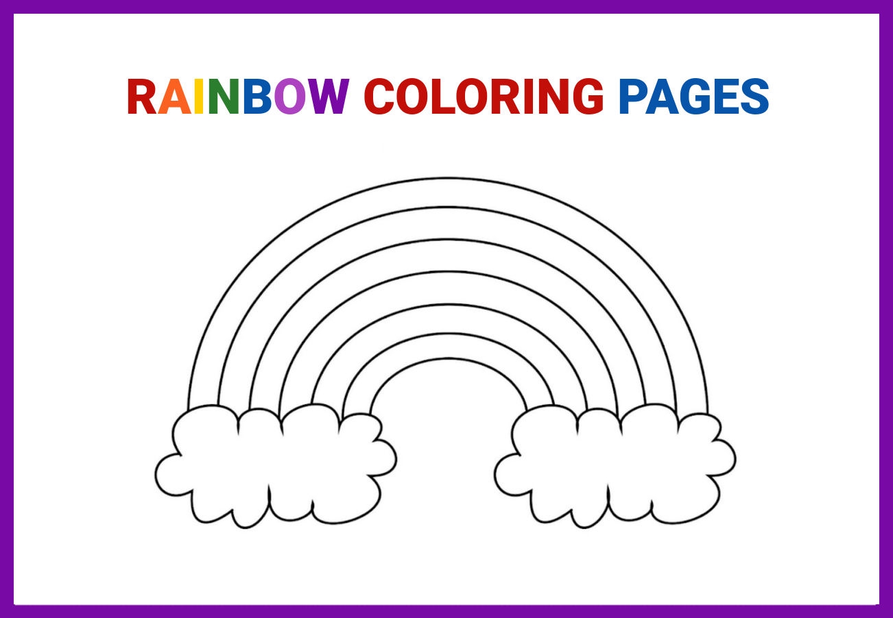 Rainbow Printable Coloring Page