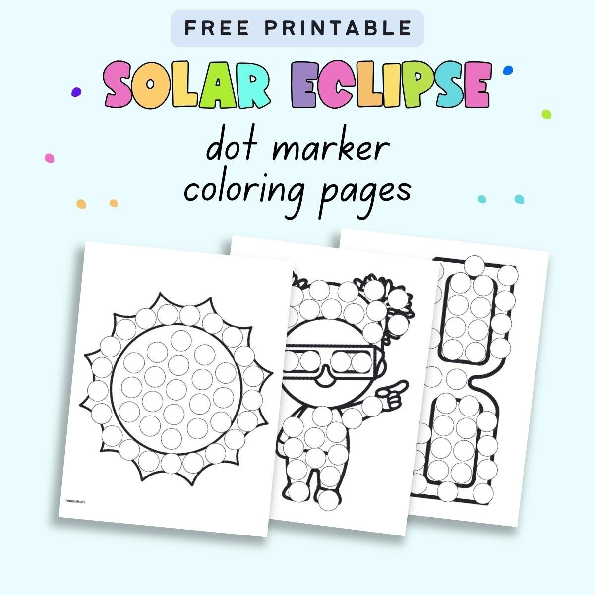 Printable Solar Eclipse Coloring Page