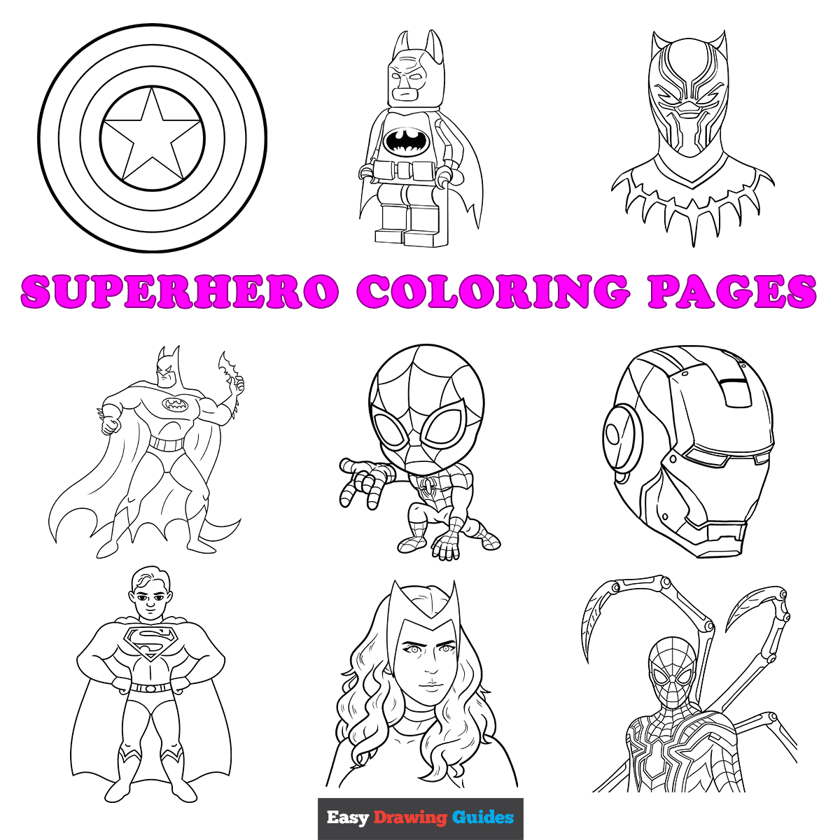 Free Coloring Pages Of Superheroes