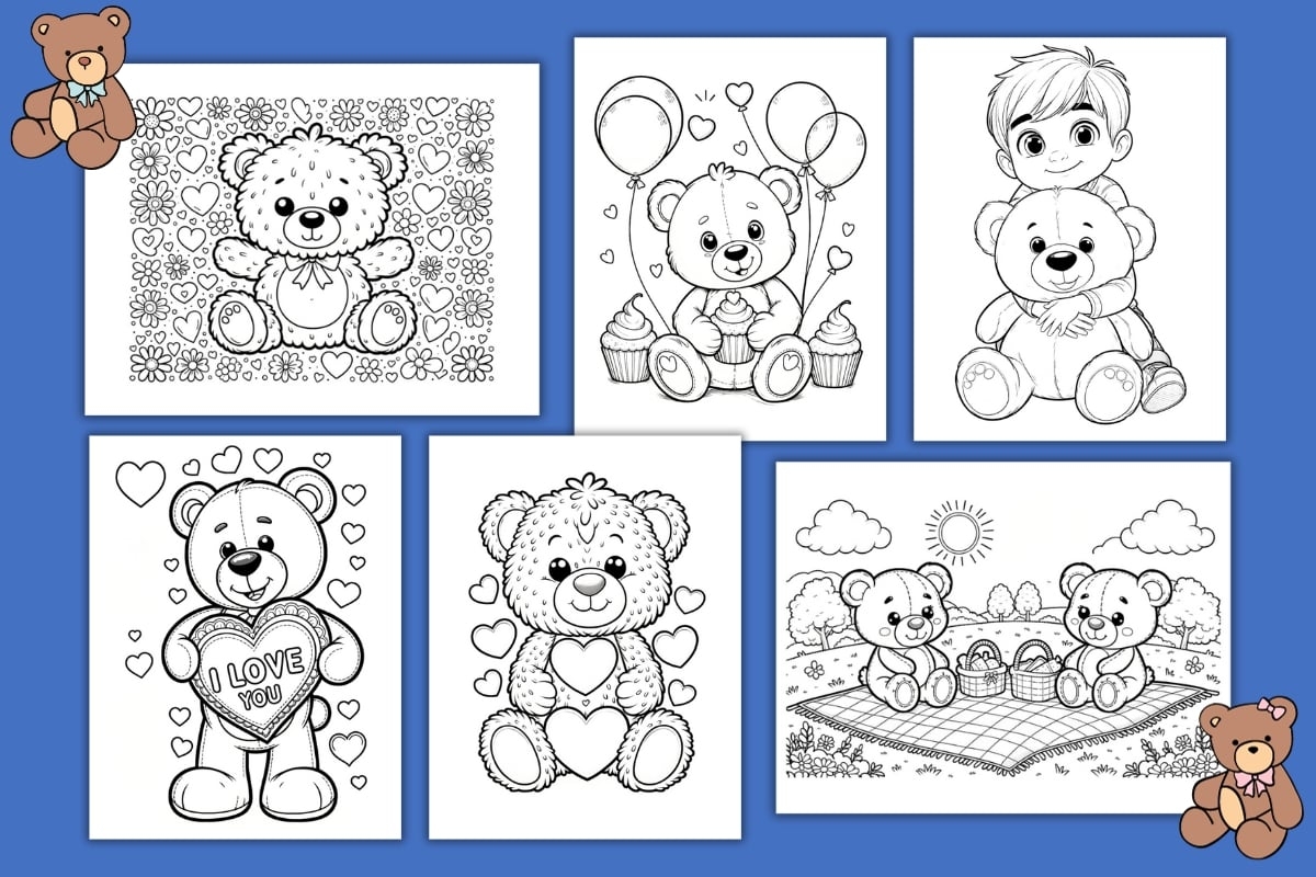 Free Printable Teddy Bear Coloring Pages