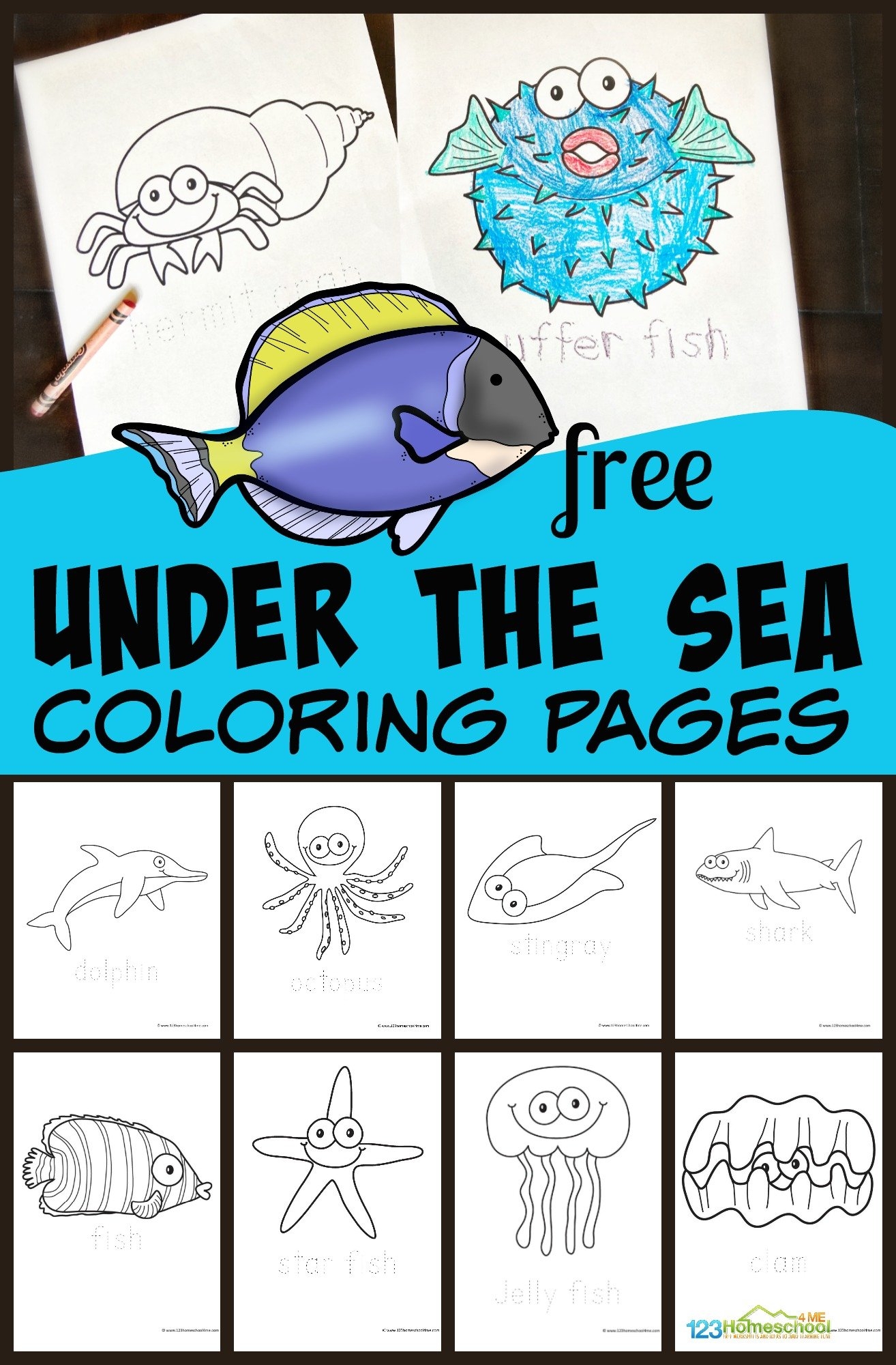 Free Under The Sea Coloring Pages