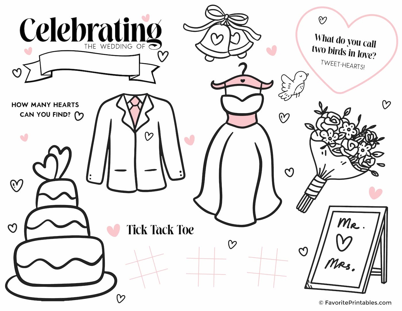 Printable Wedding Coloring Pages
