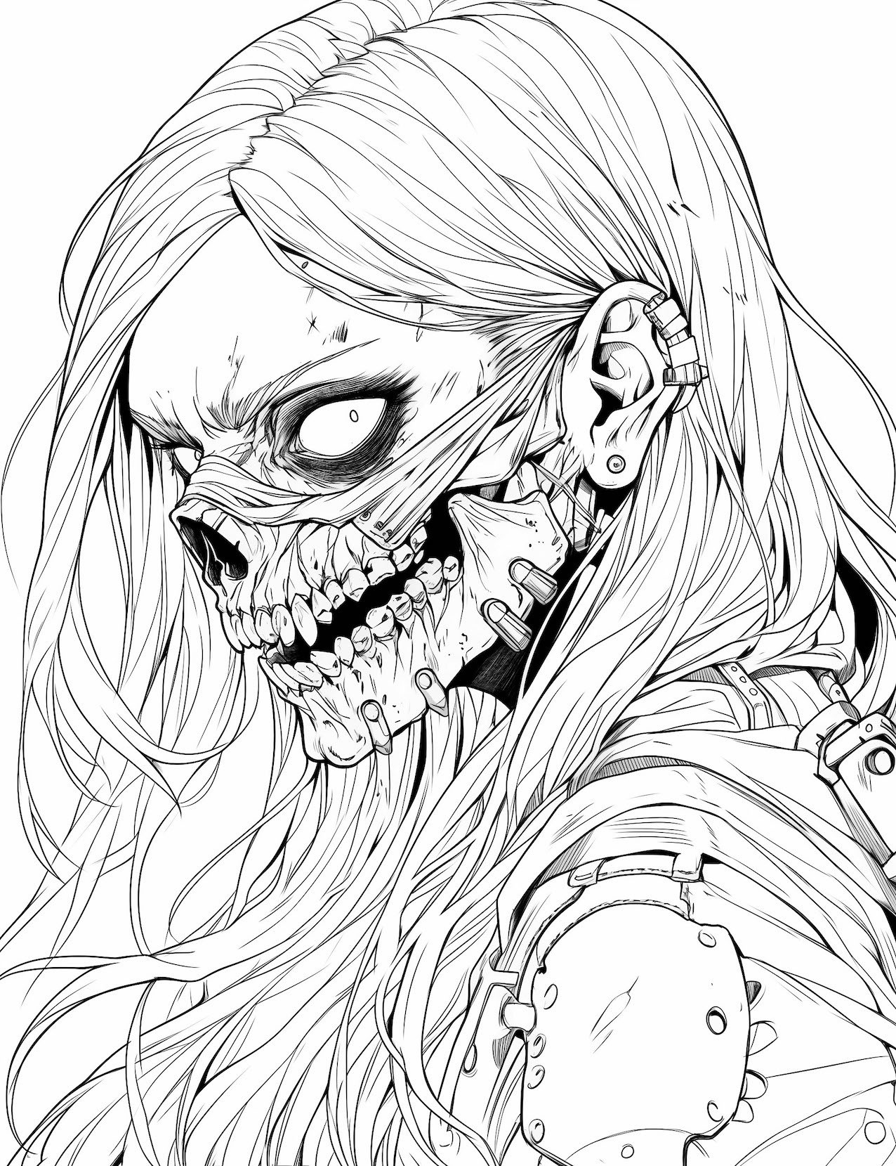 Printable Zombie Coloring Pages